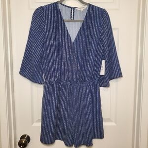 Davi & Dani Striped Romper Sz Large